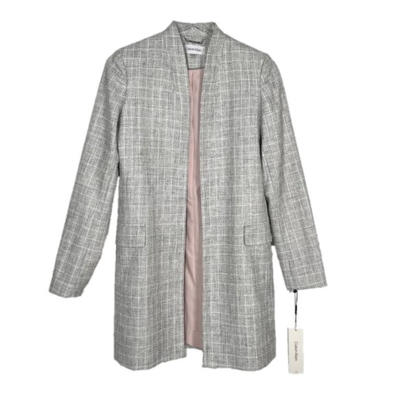 Calvin Klein Jackets & Blazers - Calvin Klein Open Front Tweed Topper Jacket Size 4